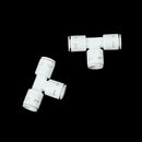 2x 1/4" 3-way Union Tee Tube Quick Connect Push Fit RO Water RevME
