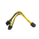 6Pin Female To 2x 8 Pin(6+2) Male PCI Express Power Adapter Y Splitter Cable