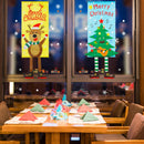 Christmas Hanging Flags Door Curtain Festival Decor Banners (Elk) A