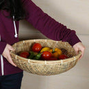 Storage Basket, Natural Handmade Bamboo Baskets Fruit and Vegetables Fruit