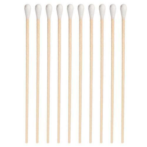 200pc 6" Long Wood Handle Cotton Swab Buds Applicators Lab Cleaning Tool Kit