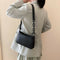 Women Solid Evening Clutch Shoulder Handbags PU Leather Totes Bags (Black)
