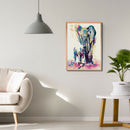 Colorful Elephant DIY Oil Painting By Numbers Hand Painted Wall Art Picture A