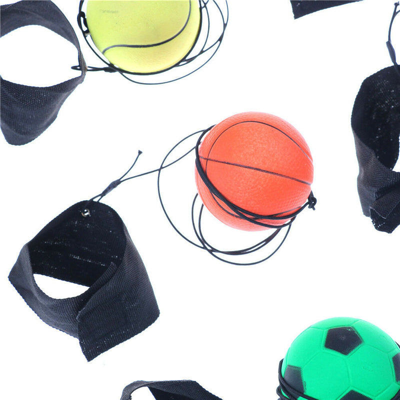 60mm Bouncy Wrist Band Ball Elastic Rubber Ball Wrist Bounce Ball 3 Pg