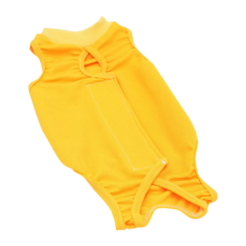 2Pcs Yellow Pink Pet Apparel  Recovery Suit for Cats Care Weaning
