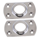 2Pcs Boat Hand Rail Fitting 90 Degree Stainless Steel Rectangular Base 25mm