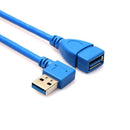 90 Degrees Left + Right Angle USB 3.0 Type A Male To Female