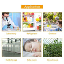 Wireless Digital Freezer Fridge Thermometer Indoor Audible Alarm w/ 2 Sensor