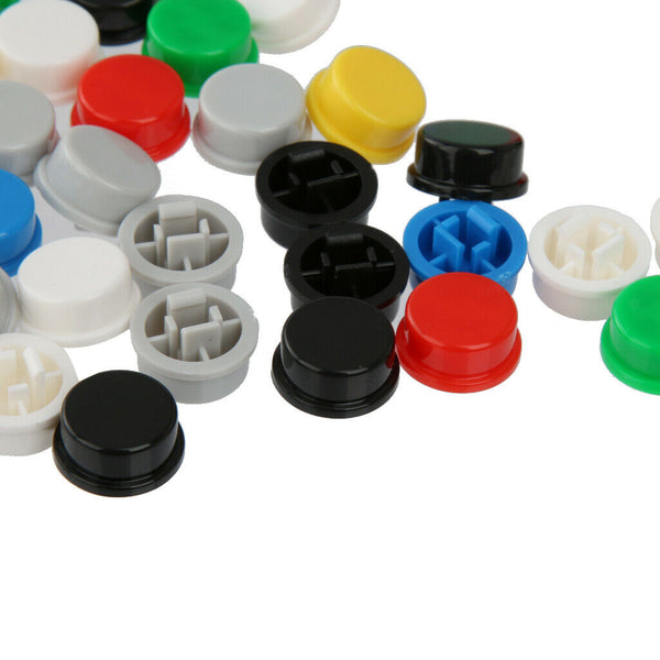 140pcs Round Button Caps Replace For 12x12x7.3mm Tactile Momentary Switches