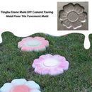 Flower Stepping Stone Mold Pavement Fashion Garden Cement Decor Concrete X1K9