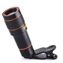 Cell Phone Camera Lens, 12X Zoom Telephoto Universal Clip On Lens Kit for i S4N8