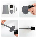 Bathroom Toilet brush with base Bathroom Cleaning Set, Gray + Black E2P2