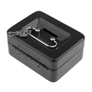 Creative Portable Metal Storage Container Safe Lock Box Money Coffer Black