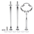 5X(1set 2 3 Tier Cake Plate Stand Heavy Metal Center Handle Fitting HardwarS3A6)