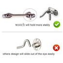 Cabin Hook Eye Latch For Doors,4 Pack Privacy Hook With Mounting Screws For R8X4