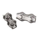 10 Pcs 3mm Duplex Clips Stainless Steel Wire Cable Rope Grips Clamps Calipe