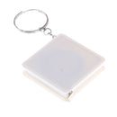 2PCS 1M Retractable Ruler Plastic Portable Mini Tape Measure With Key Chain n3c~