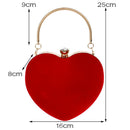 Heart Shaped Diamonds Women Evening Bags Chain Shoulder Purse Day Clutches