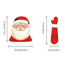 Christmas Car Rear Windshield Wiper Stickers Decals (Yellow Beard Santa)