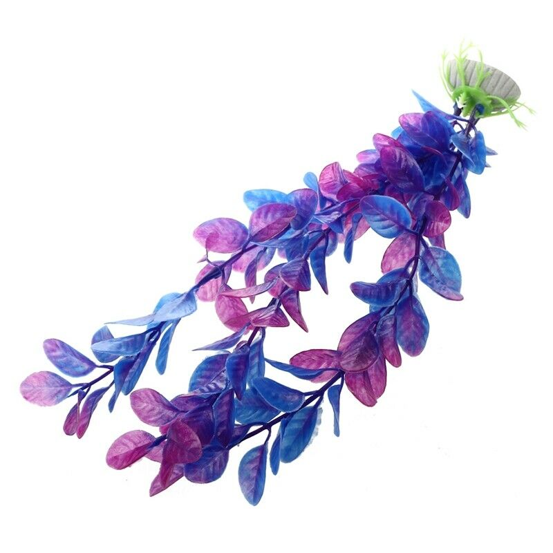Purple Blue Artificial Water Plants for Fish Tank Aquarium Decoration Ornam