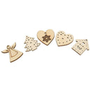 50pcs 3cm Wood Christmas Decor DIY Xmas Tree Hanging Ornaments Pendant (K)