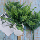 7 Branches Artificial Boston Fern Bouquet Plastic Artificial Plants Home Decor3C