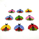 100pcs 2 Holes Ladybird Shape Wooden Sewing Buttons DIY Scrapbooking Crafts