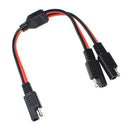 DIY 20A 1 to 2 14 AWG Quick Connect Disconnect Plug SAE to SAE Extension Cable