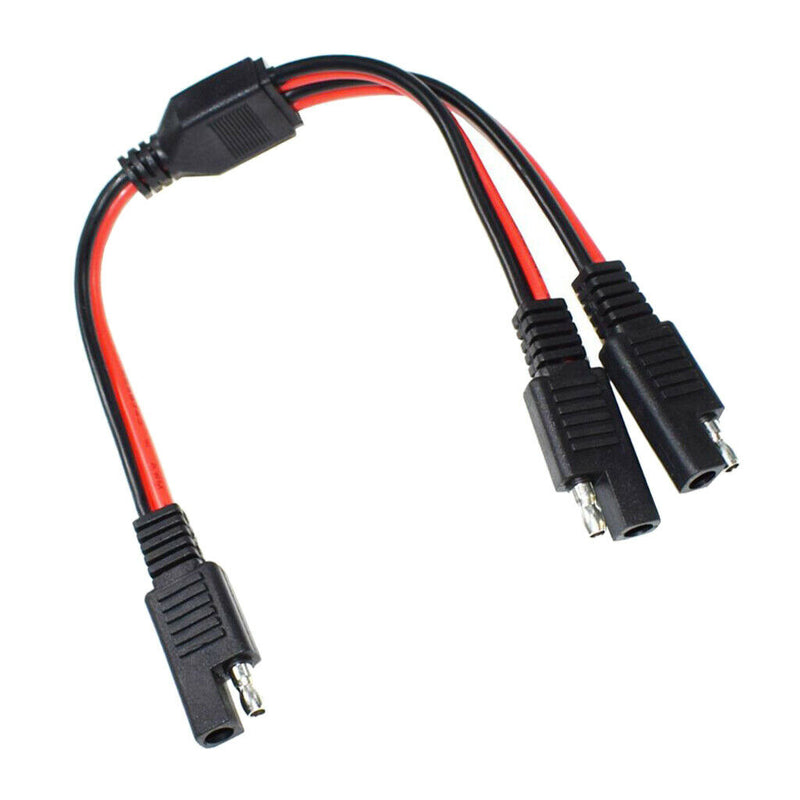 DIY 20A 1 to 2 14 AWG Quick Connect Disconnect Plug SAE to SAE Extension Cable
