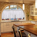 2 Panels Voile Sheer Short Curtain Valance Plain Tier Shade Curtain