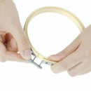 12Pcs Bamboo Cross Stitch Hoops Round Embroidery Hoops Adjustable Bamboo Ci