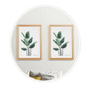 Set of 2 Wood Photo Frame Shell Display Tabletop Picture Frames Holders