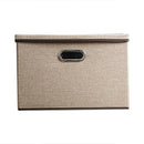 Large Folding Storage Box with Lid Linen Fabric Folding Storage Box Storage