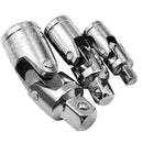 3X 1/4" 3/8" 1/2" Universal Joint Set Socket Wrench Adapter Angle Extension Bar