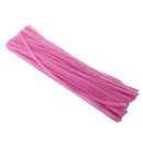 100pcs 30cm Chenille Stem Pipe Cleaner Twist-Flex Rods Plush Sticks Pink