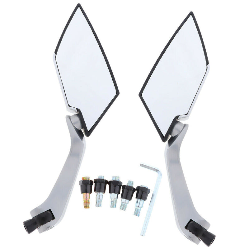 Motorcycle Mirrors Larger Rearview Side Mirror 8mm/10mm for Yamaha LY149QMG