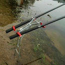 Adjustable Double Pole Bracket Fishing Rod Holder Rest BIN S4W2 Fish Stainl E4Z3