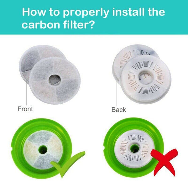 Carbon Replacement Filters For Pet Fountain - 8 Packs Concentrated Carbon T S4I6