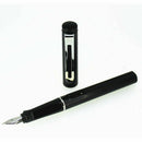 Collectable Fountain Retro Pen Students Medium Nib Stainless Steel Black A6E8.