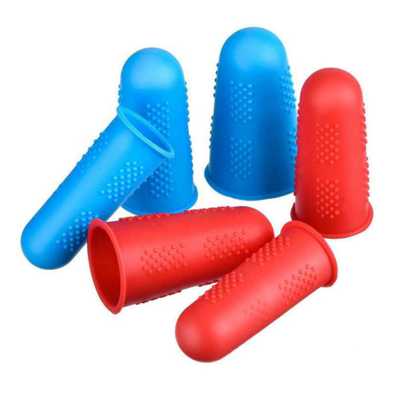 2PCS Silicone Finger Protector Sleeve Insulation Anti-skid Cover Hand Pr RQW