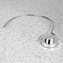 Ring Shape Stainless Steel Vacuum Suction Cup Bathroom Towel Shelf Bar Rack