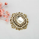 Women Crystal Diamant Flower Bouquet Button Brooch Pin Scraf Wedding Bridal