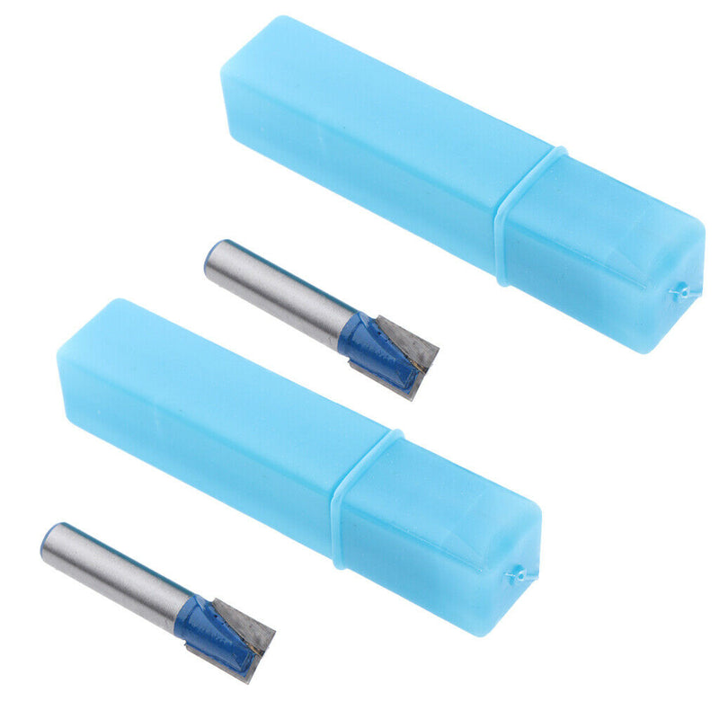 2 Pieces 8mm Router CNC Engraving Woodworking V Groove 8mm(5/16 Inch) Shank