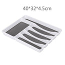 Plastic Cutlery Tray Holder Kitchen Drawer Divider Organiser 6 Compartment