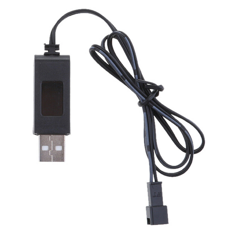 3.7V USB Battery Charger with SM Plug Cable for Jiaqi Remote Control Car - Black