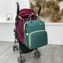 Baby Diaper Bag Backpack Foldable Travel Bassinet Portable Baby Sleep Bed Green