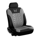 Butterfly Car Seat Covers PU Leather Auto Seat Protector (1 Set Grey)