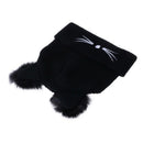 Women  Cat Ears Hat Knitted Acrylic Warm Winter Beanie Caps Crochet Fur