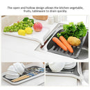 Home Kitchen Double Layers Drain Rack With Tray Sink Caddy Tableware Countertop