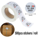 500pcs/roll round thank you for your order sealing stickers gifts bag labels JR